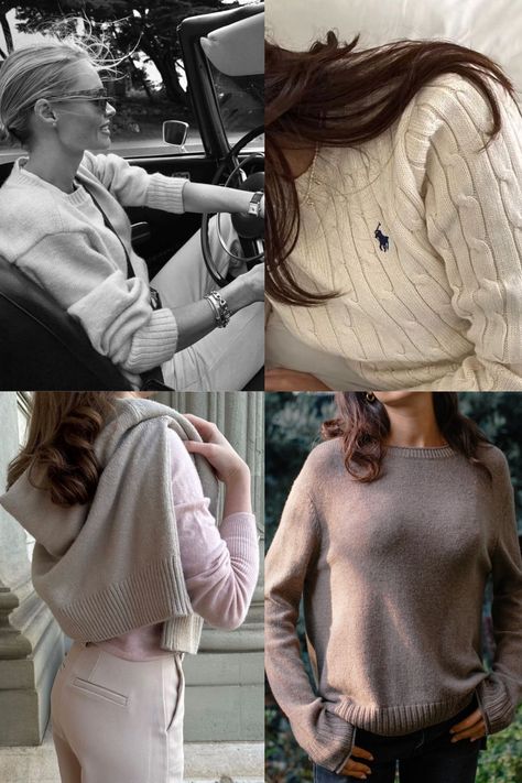 classy outfits | outfit ideas | fashion inspo | outfit inspo | fashion forward | chic style | preppy style | style guide | elegant style | feminine style | cashmere | Elegant Cashmere Polo Sweater, Chic Long-sleeved Textured Knit Polo Sweater, Cashmere Sweaters, Elegant Style, Preppy Style, Feminine Style, Classy Outfits, Style Guides, Chic Style