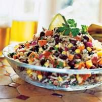 Debi's Confetti Salad Black Bean Rice, Veggie Salad Recipes, Bean Rice, Black Beans And Rice, Resep Salad, Rice Beans, Veggie Salad, Rice Salad, God Mat