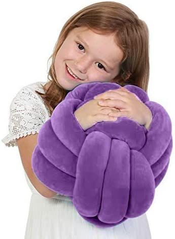 AmazonSmile: Playlearn Cuddle Ball Knot Pillow - Sensory Pillow – Plush Toy Hugging Pillow – Calming Stress Relief Toy for Kids – 10 Inch - Lilac : Everything Else Sensory Pillow, Ball Knot, Fake Fish Tank, Purple Room Decor, Hugging Pillow, Pillow Plush, Knot Pillow, Purple Rooms, Sensory Room