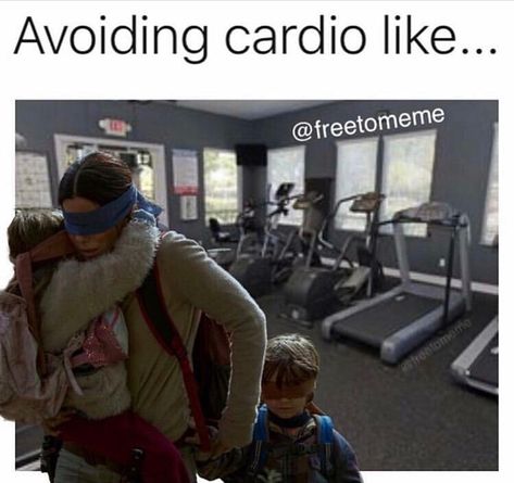 Bird box meme cardio Mesomorph Meal Plan, Fitness Humor Funny, Fitness Humor Quotes, Gym Jokes, Workout Memes Funny, Gym Humour, Gym Memes Funny, Gym Funny, Fitness Pictures