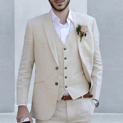 Beige Prom Suit, Suit For Man Wedding, Groomsmen Beige, Beach Groomsmen, Wedding Suit For Groom, Suit Beach Wedding, Beach Wedding Suit, Men Linen Suit, Linen Wedding Suit