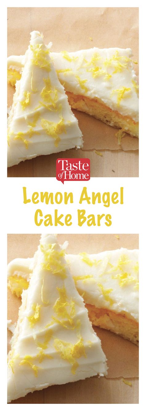 Lemon Angel Food Cake, Newest Recipes, Main Food, Angel Food Cake Mix Recipes, Angel Cake, Bridal Tea, Bar Recipes, Cake Bars, Cream Desserts