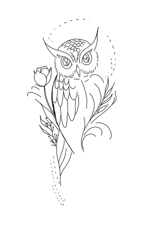 Owl Tattoo Template, Owl Stencil Tattoo, Owl Outline Tattoo, Owl Tattoo Stencil, Fine Line Owl Tattoo, Owl Line Art Tattoo, Owl Tattoo Stencils Outline Design, Tiny Owl Tattoo Outline, Owl Outline