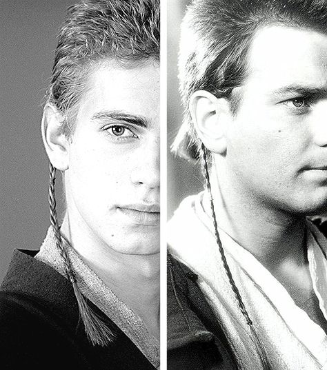 All Padawans of races that grow hair have a braid behind their right ear. Braids have a yellow band at the top and a red band at the bottom. Additional beads or other color bands are added to mark the... Obi Wan Padawan Braid, Jedi Braid, Padawan Braid, Rat Tail Haircut, Jedi Apprentice, Star Wars Accessories, Star Wars Outfits, Star Wars Costumes, Costume Drama