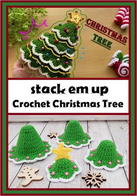 Crochet Christmas Tree – Stack ‘Em Up Crocheted Christmas Trees, Large Crochet Christmas Tree, Flat Christmas Tree Crochet Pattern Free, Large Crochet Xmas Tree, Oh Xmas Tree Crochet, Crochet Christmas Trees Free, Crochet Christmas Trees Inspire Uplift ⭐, Magic Circle Crochet, Crochet Christmas Trees Pattern