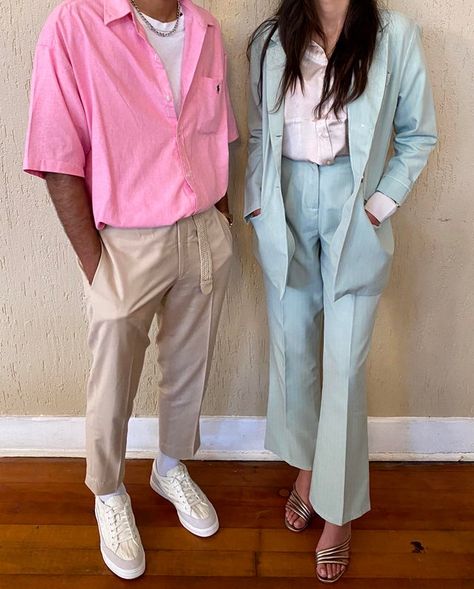 Pastel colors fashion #fashion #outfits #boys Ivy Reference, Pink Male Outfit, 70s Couple, Pastel Colors Fashion, Mens Fashion Aesthetic, Streetwear Fashion Ideas, Streetwear Fashion Menswear, Streetwear Fashion Urban, Transition Goals