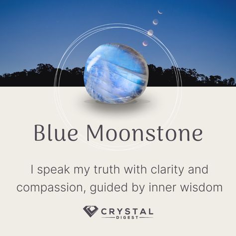 Moonstone crystal affirmations - I speak my truth with clarity and compassion, guided by inner wisdom Crystal Affirmations, Moonstone Meaning, Dreams Will Come True, Psychic Protection, Astral Travel, Moonstone Crystal, Body Healing, Blue Moonstone, Crystal Blue