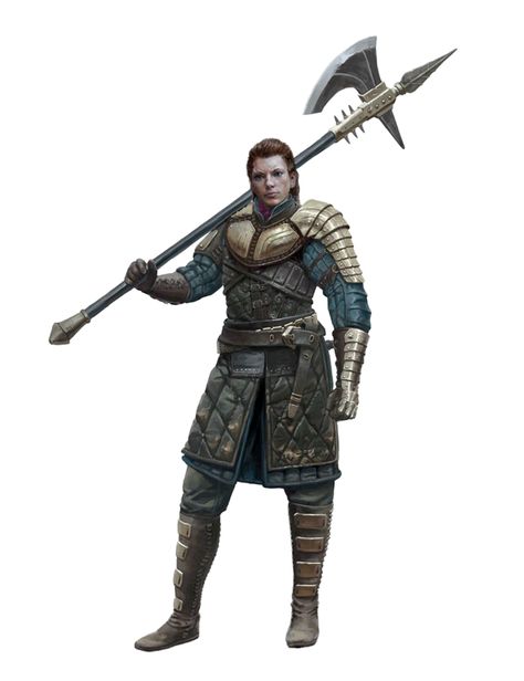 Halberd Fighter, Medium Armor, Adventurer's Guild, Pathfinder 2e, Castle Gate, Pathfinder Character, Human Male, Skyfall, Fantasy Armor