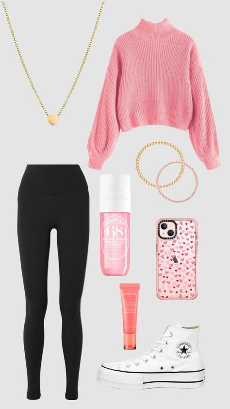 Outfit inspo Valentine’s Day #valentines #outfitinspo Cute Middle School Outfits, Middle School Outfits, Valentines School, Valentines Outfits, Valentine's Day Outfit, Simple Valentine, Simple Trendy Outfits, V Day, Holiday Looks