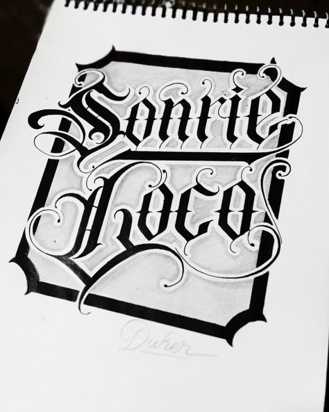 No siempre va mal! Tatto Letters, Street Letters, Old English Letters, Lettering Guide, Chicano Drawings, Hand Lettering Drawing, Tattoo Lettering Fonts, Graffiti Drawing, Bullet Journal Doodles