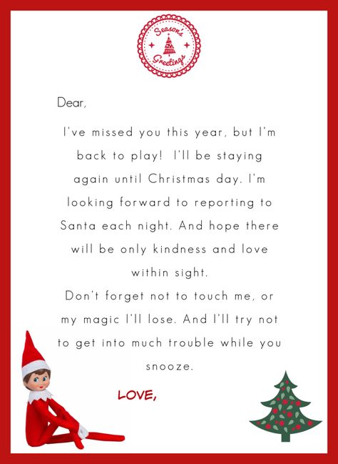 FREE Elf on the Shelf Printables - Trendy Chaos Elf On The Shelf Note From Santa, Messages From Elf On The Shelf, Touched The Elf On The Shelf Note, Elf On The Shelf Arrival Notes Printable Free, Elf On The Shelf Letter From Santa, Elf On The Shelf Rules Printable, Elf On The Shelf Note Ideas, Free Elf Letter Printable, Elf On The Shelf Letter Template