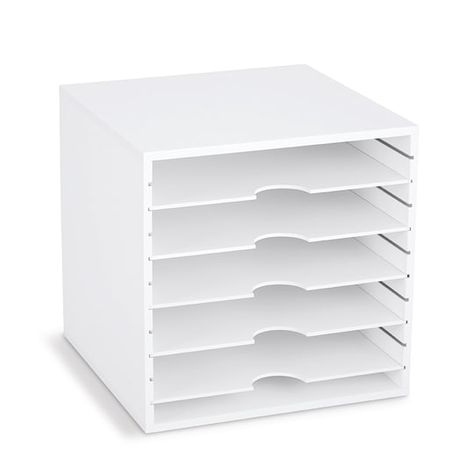 Modular Panel Cube by Simply Tidy™ | Michaels Organize Paperwork, Craft Room Furniture, Organizing Paperwork, Dream Craft Room, Storage Cube, Craft Room Design, Desk Organization Office, Scrapbook Room, Cube Organizer