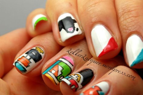 South African Ndebele Nails.. :) African Nail Art, African Nails, Disco Nails, Crushed Diamonds, Inspired Nails, Eyeshadow Base, Best Nail Art Designs, Mixed Emotions, African Prints