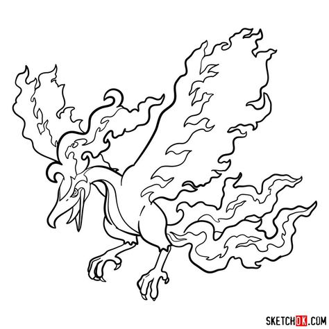 How to draw Galarian Moltres Unicorn Pokemon, Galarian Moltres, Steps Drawing, Moltres Pokemon, Animals Disney, Easy Pokemon, Easter Animals, Bird Pokemon, Solgaleo Pokemon