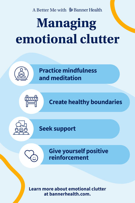 If your brain is spinning and you're feeling overwhelmed, you may be dealing with emotional clutter. Emotional Clutter, Body Massage Techniques, Aura Reading, Writing Therapy, Daily Positive Affirmations, Good Mental Health, Positive Reinforcement, Mental And Emotional Health, Self Care Activities