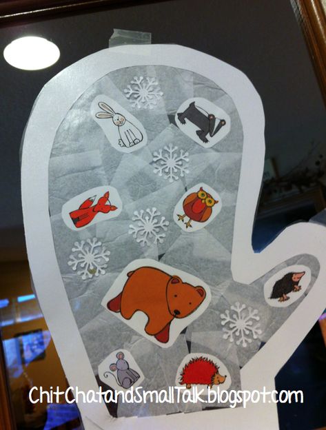 Chit Chat and Small Talk: Mitten Craftivity for Preschoolers The Mitten Book Activities, Mitten Crafts, Winter Theme Preschool, Jan Brett, Winter Activities Preschool, January Crafts, Winter Classroom, The Mitten, Winter Activities For Kids