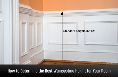 How to Determine the Wainscoting Height Wall Frames Diy, Waynes Coating, Craftsman Wainscoting, Painting Stairs, Bathroom Wainscoting, Wainscoting Height, Tv Room Ideas, Molding Wall, Installing Wainscoting