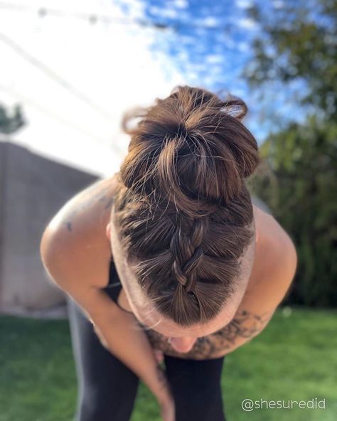 Braided Undercut, 360 Undercut, Shornnape Undercut, Hairstyle 360, Undercut Braid, Long Hair Braided Hairstyles, Hairstyles Undercut, Undercut Hairstyles Women, Braids With Shaved Sides