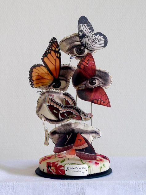 3d Mixed Media Art Inspiration, Art Showcase Display, Found Object Sculpture Art Projects, Unusual Art Ideas, Ap 3d Art Portfolio, 3d Art Portfolio, Funky Sculpture, Trash Sculpture, Insect Display