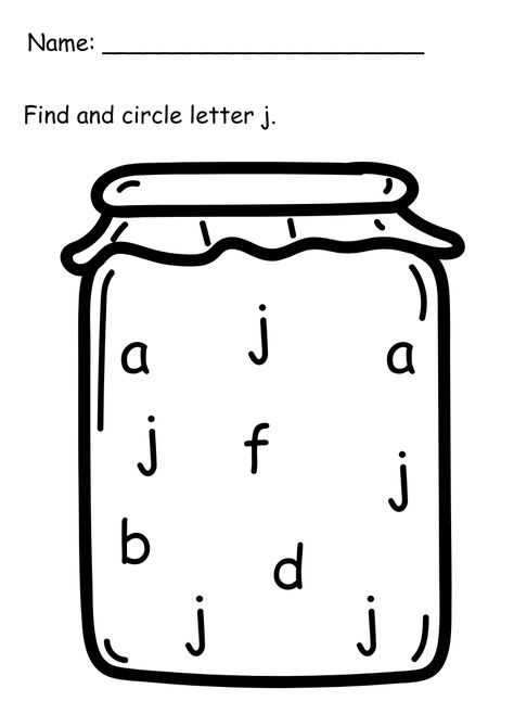 This worksheet is about the recognition of the letter j. J Worksheet, The Letter J, November Crafts, Toddler Arts And Crafts, Toddler Art, Letter J, Preschool Worksheets, Preschool Crafts, Kindergarten