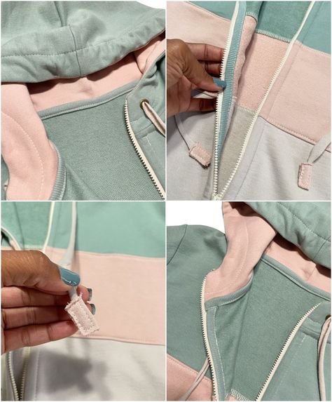 Add Zipper To Hoodie, Ellie And Mac, The Fold Line, Front Bottoms, How To Turn, Zipper Hoodie, Sewing Hacks, Zip Up, Sewing Ideas