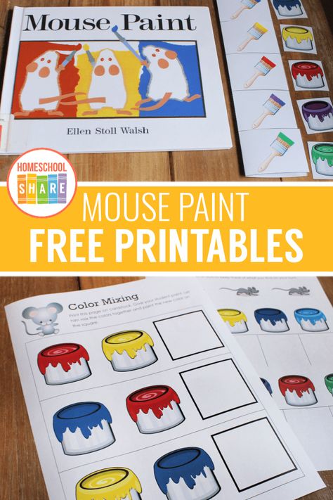 Mouse Paint Craft, Mouse Paint Activities Preschool, I Love My White Shoes Activities, Preschool Book Activities, Preschool Books And Activities, Mouse Paint Activities, Preschool Mouse, Paint Activities, Pet Activities