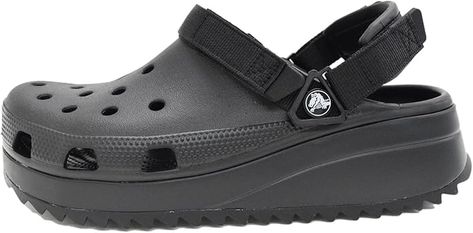 Crocs Unisex's Classic Hiker Clog Crocs Sandals, 30 Day, Clogs, Shoe Bag, Sandals, Black