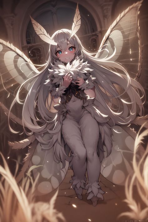 Moth Anime, Thick Character Design, Monster Girl Art, Anime Creatures, Photoshop Skills, Monster Girls, Anime Monsters, Learn Something New, Monster Girl