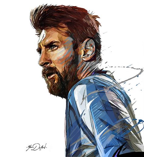 Messi illustration art