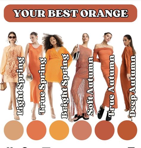 Soft Summer Orange, Color Seasons, Summer Orange, Color Me Beautiful, Light Spring, Soft Summer, Colorful Fashion, Color Me, Orange