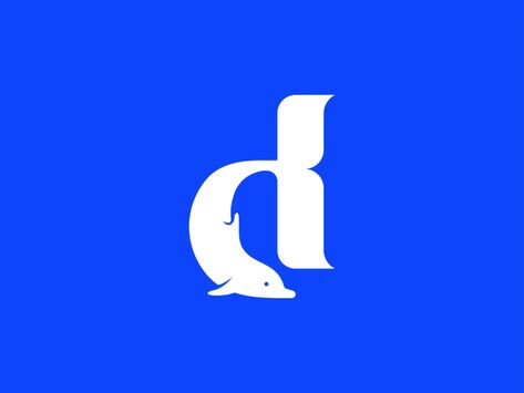 D + Dolphin by khaled ayman on Dribbble Dolphin Logo Design Creative, Dolphin Logo Design, Dolphin Logo, Lettermark Logo, Logo Wordmark, Sea Logo, Feather Logo, Dolphin Design, Lettermark Logos