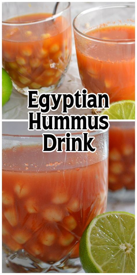 A collage of two images with text overlay. Lentil Soup Egyptian, Egyptian Hummus, Prayer Night, Jordanian Food, Egyptian Recipes, North African Food, Spicy Hummus, Drink If, Dry Chickpeas