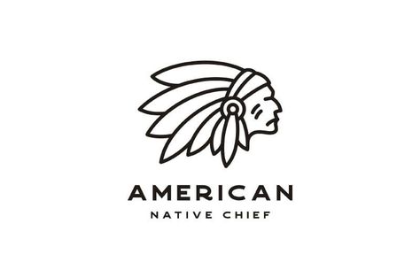 Monoline American Native Indian Chief Headdress Logo Design Logo Template Indian Chief Headdress, Chief Headdress, Chiefs Headdress, American Logo, Advertisement Design, Portfolio Template Design, Indian Headdress, Portfolio Web Design, Indian Chief