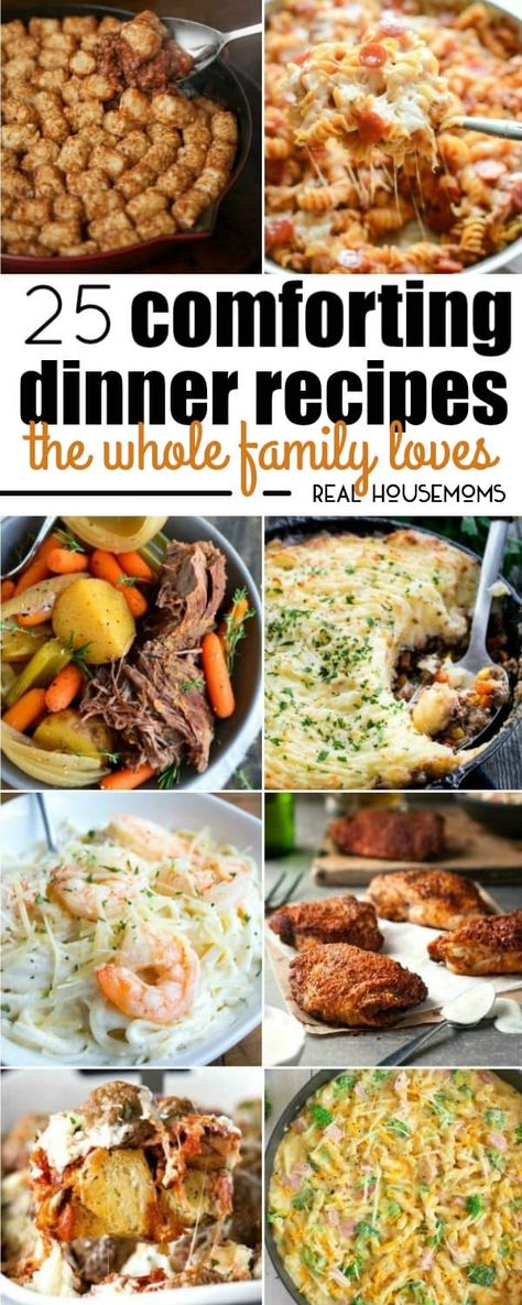 These 25 Comforting Dinner Recipes the Whole Family Loves are the perfect way to bring everyone together for a fantastic meal! #Realhousemoms #Comfortdinners Comforting Dinner Recipes, Sunday Family Dinner Ideas, Easy Weekend Dinners, Family Of 7, Comforting Dinner, Sunday Dinner Recipes, Recipes Family, Weekend Dinner, Dinner Recipes For Family