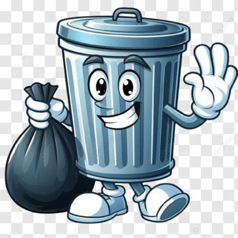 a cartoon trash can waving hand Cartoon Trash Can, Can Clipart, Hand Cartoon, Waving Hand, Tong Sampah, Transparent Image, Cartoon Pics, A Cartoon, Png Transparent