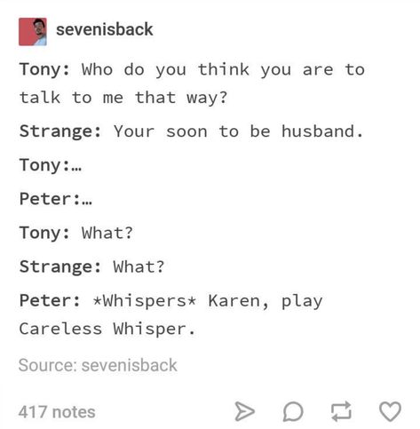 Ironstrange Incorrect Quotes, Tony Harem, Ironstrange Family, Marvel Scenes, Strange Family, Dr Marvel, Marvel Comics Funny, Marvel Ships, Marvel Headcanon