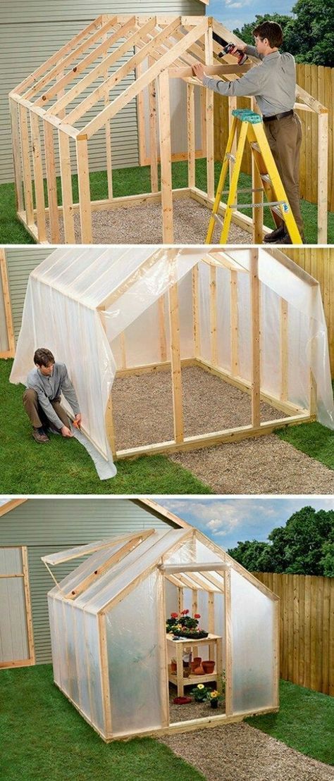 Greenhouses Diy, Serre Diy, Diy Greenhouse Plans, Best Greenhouse, Garden Goals, Build A Greenhouse, Greenhouse Ideas, Home Greenhouse, Wooden Greenhouses