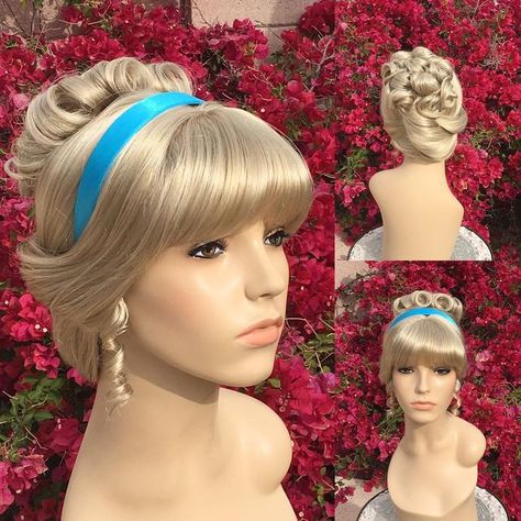 Cinderella Wig, Cinderella Design, Yard Fountain, Hair Aesthetics, Cinderella Hair, Cinderella Cosplay, New Cinderella, Cosplay Inspiration, Cinderella Castle