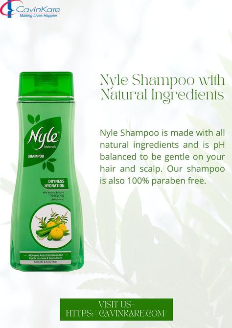 Nyle Shampoo is formulated to be 100% paraben free and pH balanced with natural ingredients to leave your hair looking and feeling its best. Herbal Shampoo, Silky Smooth Hair, Natural Shampoo, Ph Balance, Natural Care, Silky Hair, Paraben Free, Paraben Free Products, Green Tea