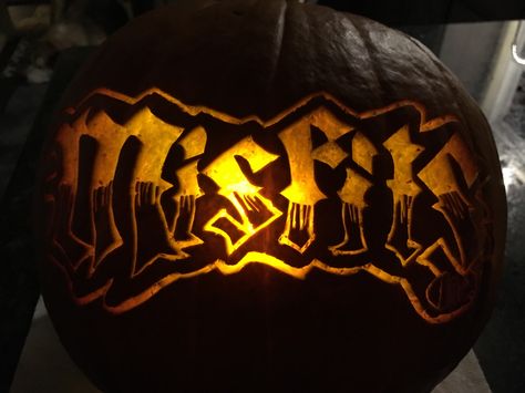 Misfits, Inc. Pumpkin created by Jules13. Halloween Ideas, Favorite Holiday, Pumpkin Carving, Pumpkins, Witch, Created By, Halloween, Tattoos