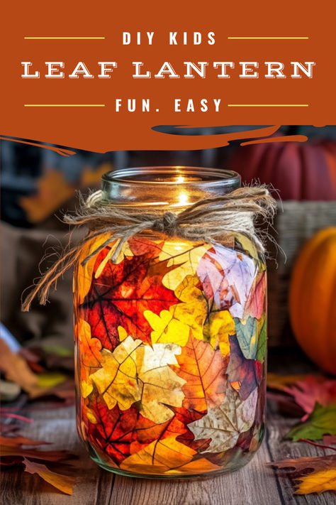 Step-by-step creation of a fall leaf lantern: collecting colorful leaves, attaching them to a mason jar with mod podge, decorating with twine, and illuminating with fairy lights inside, set against a backdrop of fall decorations. *We may earn a small commission from your purchase. Apartment Crafts, Diy Spice Jars, Craft Nights, Leaf Lantern, Shower Favors Baby, Honey Wedding Favors, Honey Wedding, Diy Spices, Thanksgiving Craft