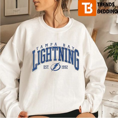 Vintage 90s Tampa Bay Lightning Logo Crewneck Sweatshirt Check more at https://referencehometheater.com/product/vintage-90s-tampa-bay-lightning-logo-crewneck-sweatshirt/ Tampa Bay Lightning Outfit, Lightning Outfit, Tampa Bay Lightning Logo, Tampa Bay Lighting, Lightning Logo, Game Day Fits, Day Fits, Tampa Bay Lightning, Spirit Week