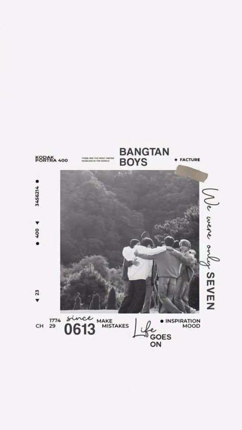 Bts Polaroid, Bts Black And White, Bts Backgrounds, Bts Wallpaper Lyrics, Army Wallpaper, Blackpink And Bts, Bts Drawings, Bts Group, Bts Lockscreen