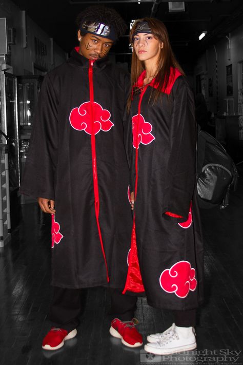 Akatsuki Couple Costume, Naruto Couple Costume, Akatsuki Costume, Characters Cosplay, Akatsuki Cosplay, Naruto Costumes, Duo Halloween Costumes, Couples Halloween Outfits, Respect Women