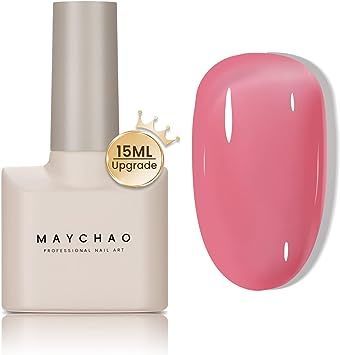 1Pc x 15ml MAYCHAO nude gel polish, which can make nude and trendy nail salon! Suitable for spring, summer, autumn and winter, and all occasion, such as: wedding, holidays, party and anniversary gifts. Our gel polish is made of professional formula, High durability and Intense pigmentation make it last 28 days and bring you a brilliant shine finish. French Manicure At Home, Jelly Gel Nail Polish, Nail Art French, Watermelon Red, Trendy Nail, Manicure At Home, 28 Days, Trendy Nails, Gel Nail