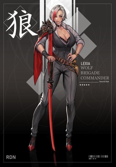 ArtStation - Lexia, Sedhayu Ardian Female Swordsman, Kanji Japanese, 다크 판타지, Anime Warrior, Kai Fine Art, Fantasy Concept Art, 영감을 주는 캐릭터, Female Character Design, Fantasy Artwork