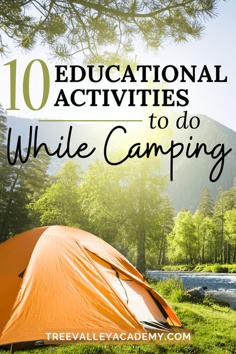 Camping Learning Activities For Kids, Outdoor Skills For Kids, Outdoor Education Activities Middle School, Hiking Activities For Kids, Camping Educational Activities, Camping Unit Study, Camping Curriculum For Toddlers, Wilderness Activities, Kids Tree