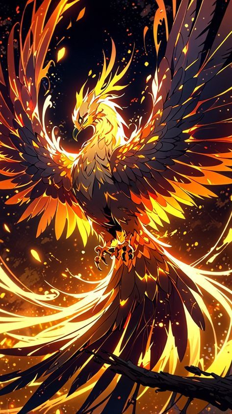 Mythical Dark Creatures, Phoniex Art, Dark Phoenix Aesthetic, Triumphant Pose, Phoenix Fanart, Lighting And Shadow, Phoenix Feathers, Photo To Cartoon Photoshop, Phoenix Aesthetic