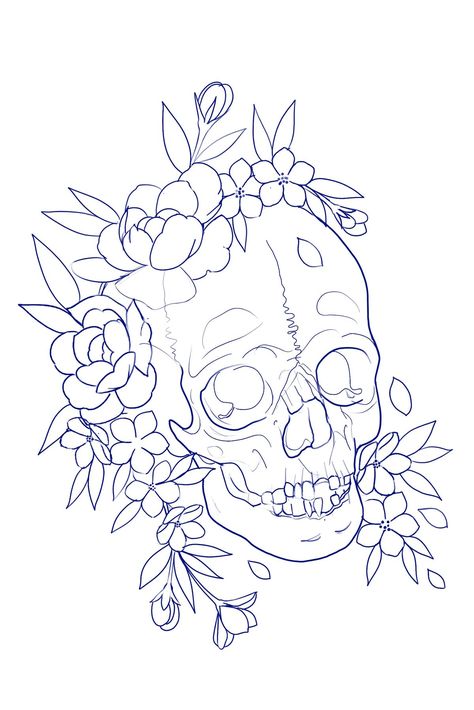 Tattoo uploaded by Jen Mogg • Skull and flower idea for tattoo • 1127414 • Tattoodo Skull And Magnolia Tattoo, Idea For Tattoo, Magnolia Tattoo, Explore Tattoo, Book Tattoo, Flower Skull, Skull Tattoos, Tattoos Ideas, Birth Flower