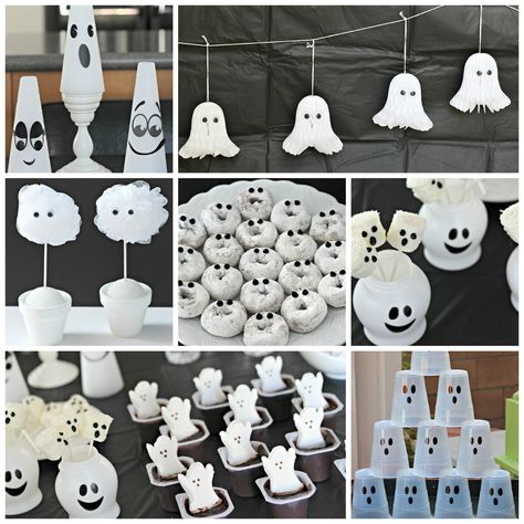 Creating a Kid friendly Halloween Ghost Party can be easy and inexpensive. Ghost Birthday Party For Kids, Neat Activities, Ghost Theme Party, Happy Haunting, Ghost Party, Kid Friendly Halloween, Zombie Party, Halloween Queen, Party Organization